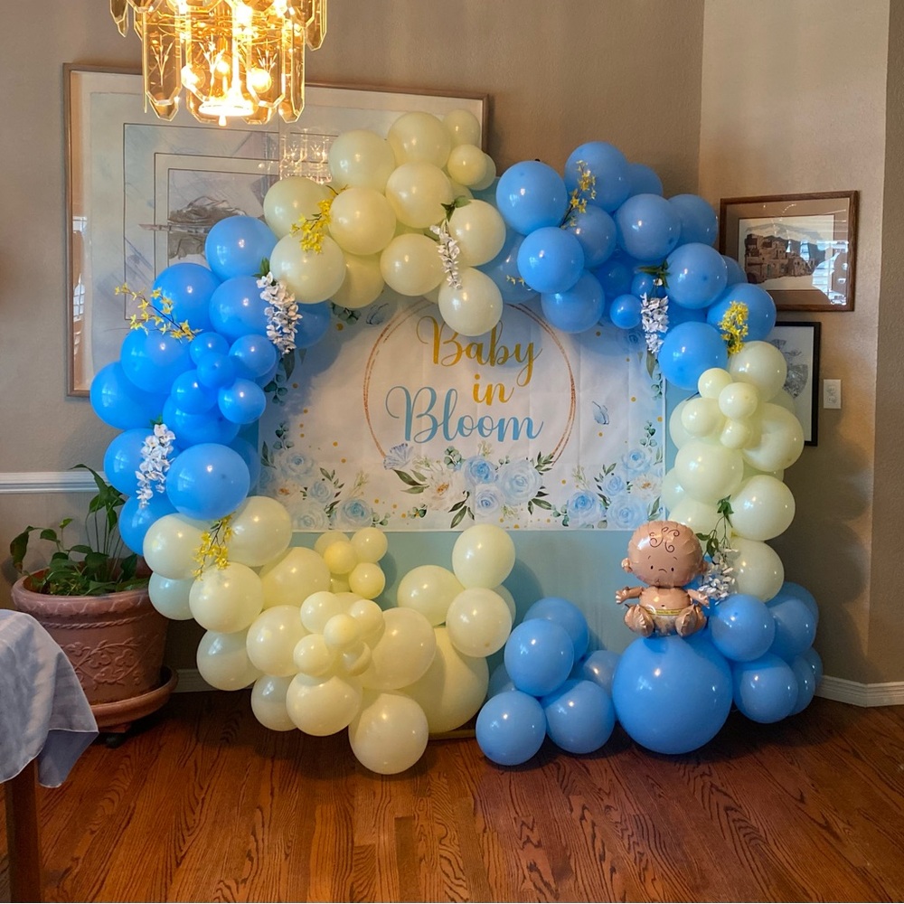 Baby in Bloom backdrop/games